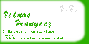 vilmos hronyecz business card